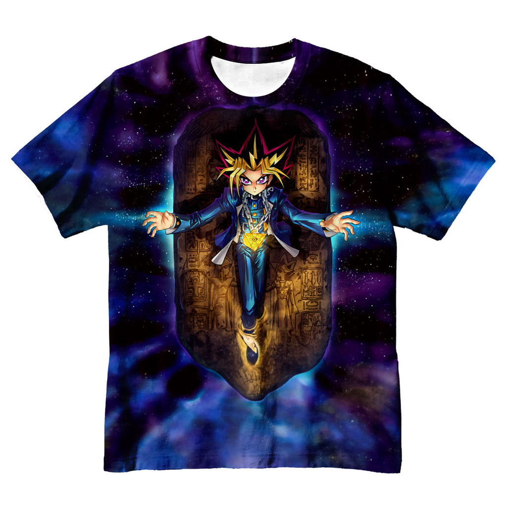 Yugioh Dark Game Stone Tablet Floating Blue Space Anime Apparel