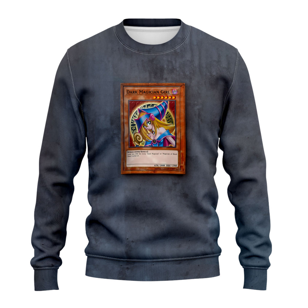 Yugioh Dark Magician Girl Card On Gray Background Anime Apparel