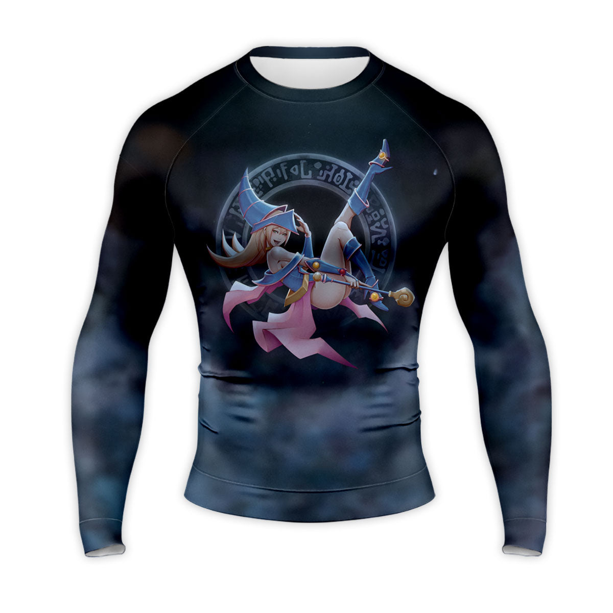 Yugioh Dark Magician Girl Floating In Blue Pink Mist Anime Apparel