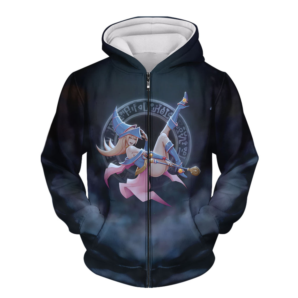 Yugioh Dark Magician Girl Floating In Blue Pink Mist Anime Apparel