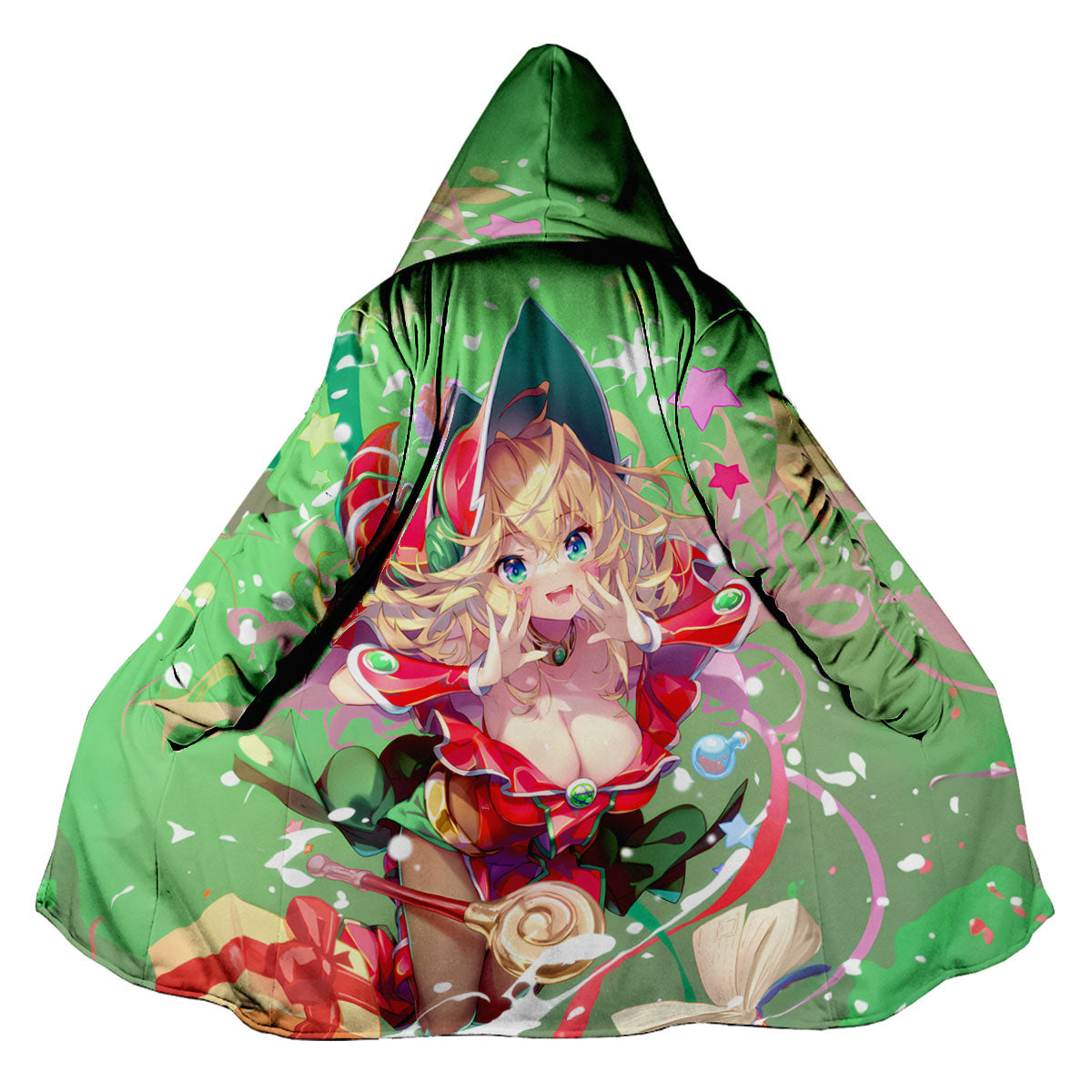 Yugioh Dark Magician Girl Green Festive Scene Anime Apparel