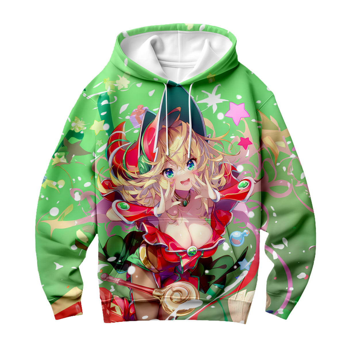 Yugioh Dark Magician Girl Green Festive Scene Anime Apparel