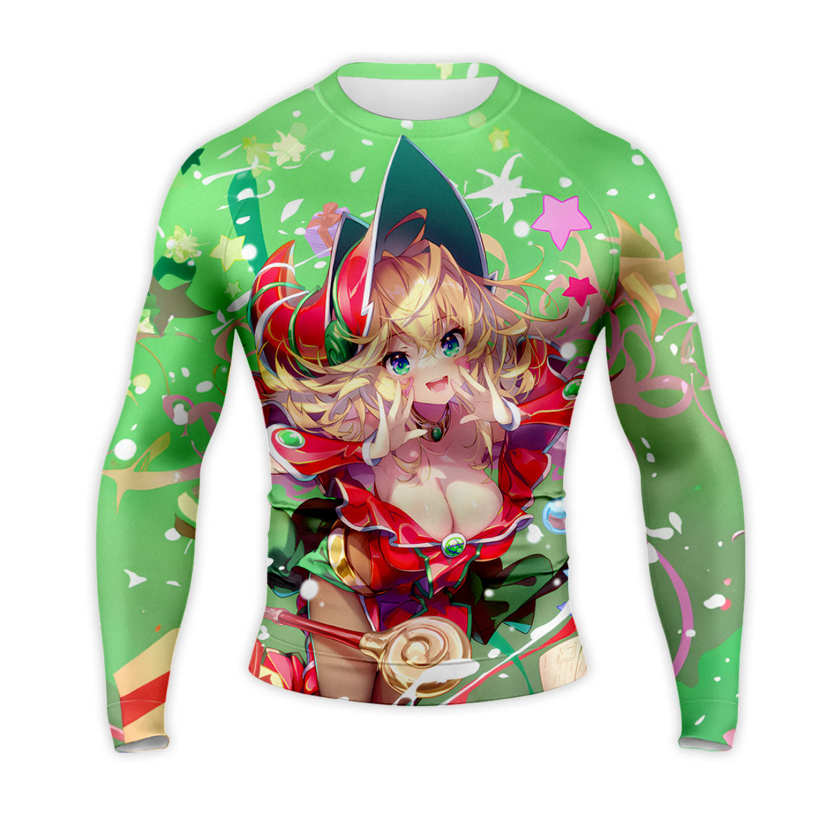 Yugioh Dark Magician Girl Green Festive Scene Anime Apparel