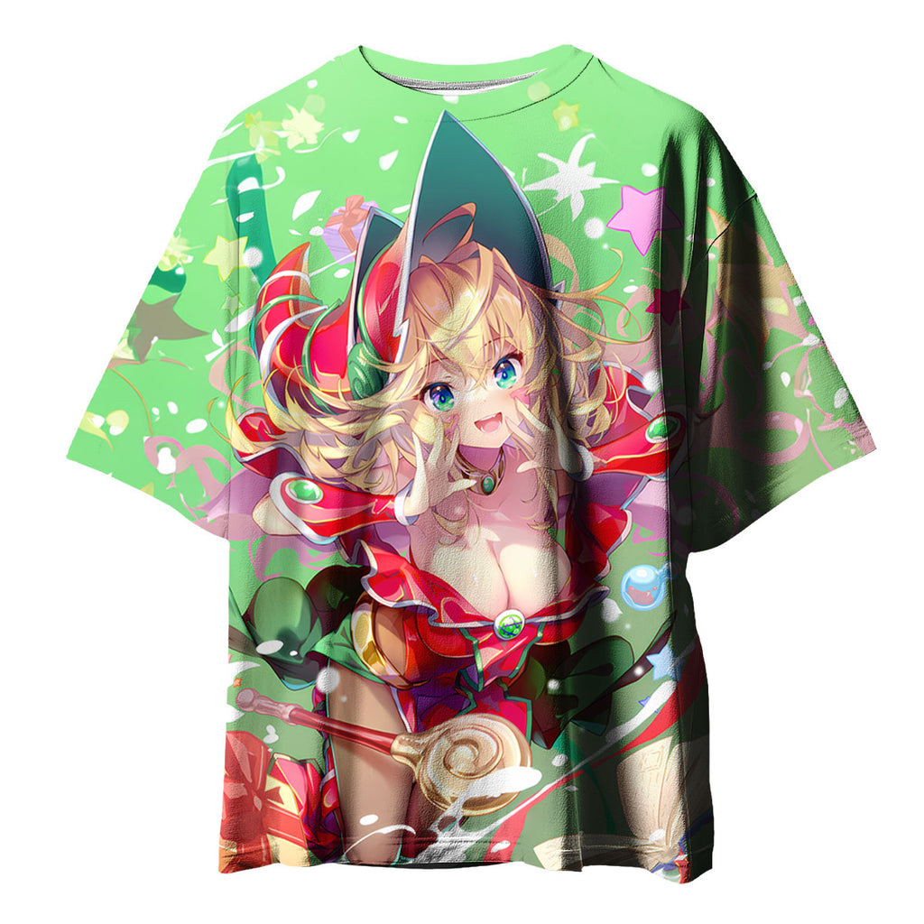 Yugioh Dark Magician Girl Green Festive Scene Anime Apparel