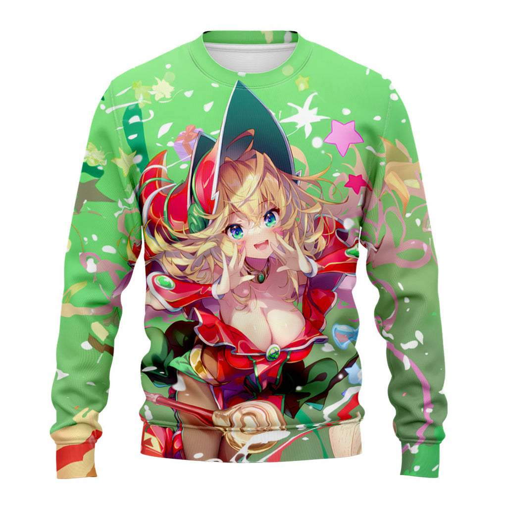 Yugioh Dark Magician Girl Green Festive Scene Anime Apparel