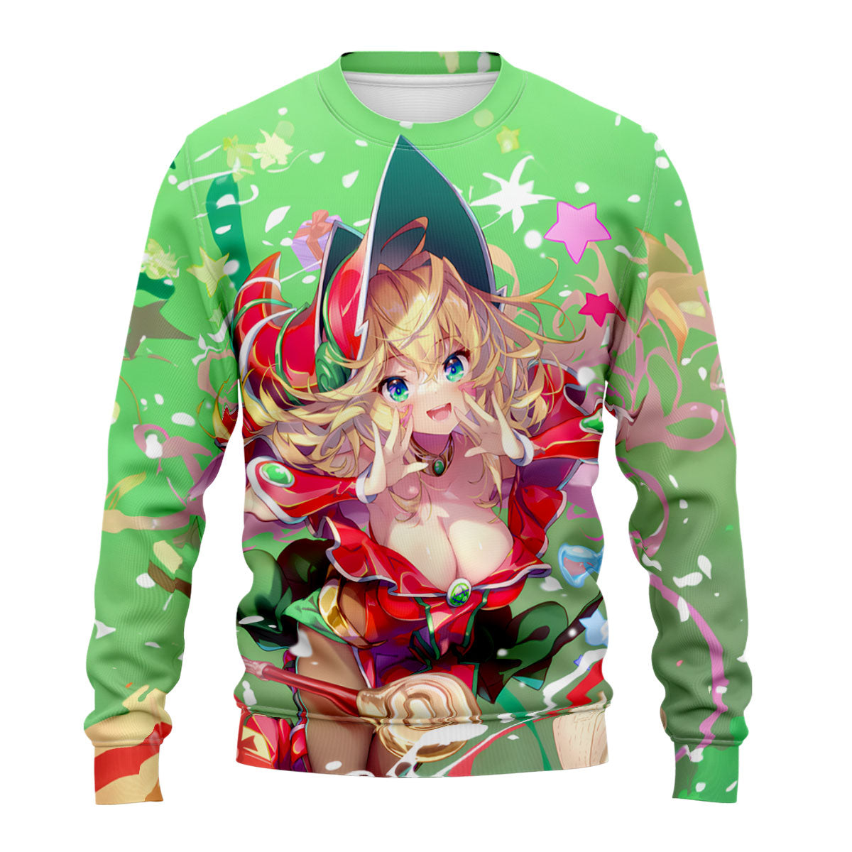 Yugioh Dark Magician Girl Green Festive Scene Anime Apparel