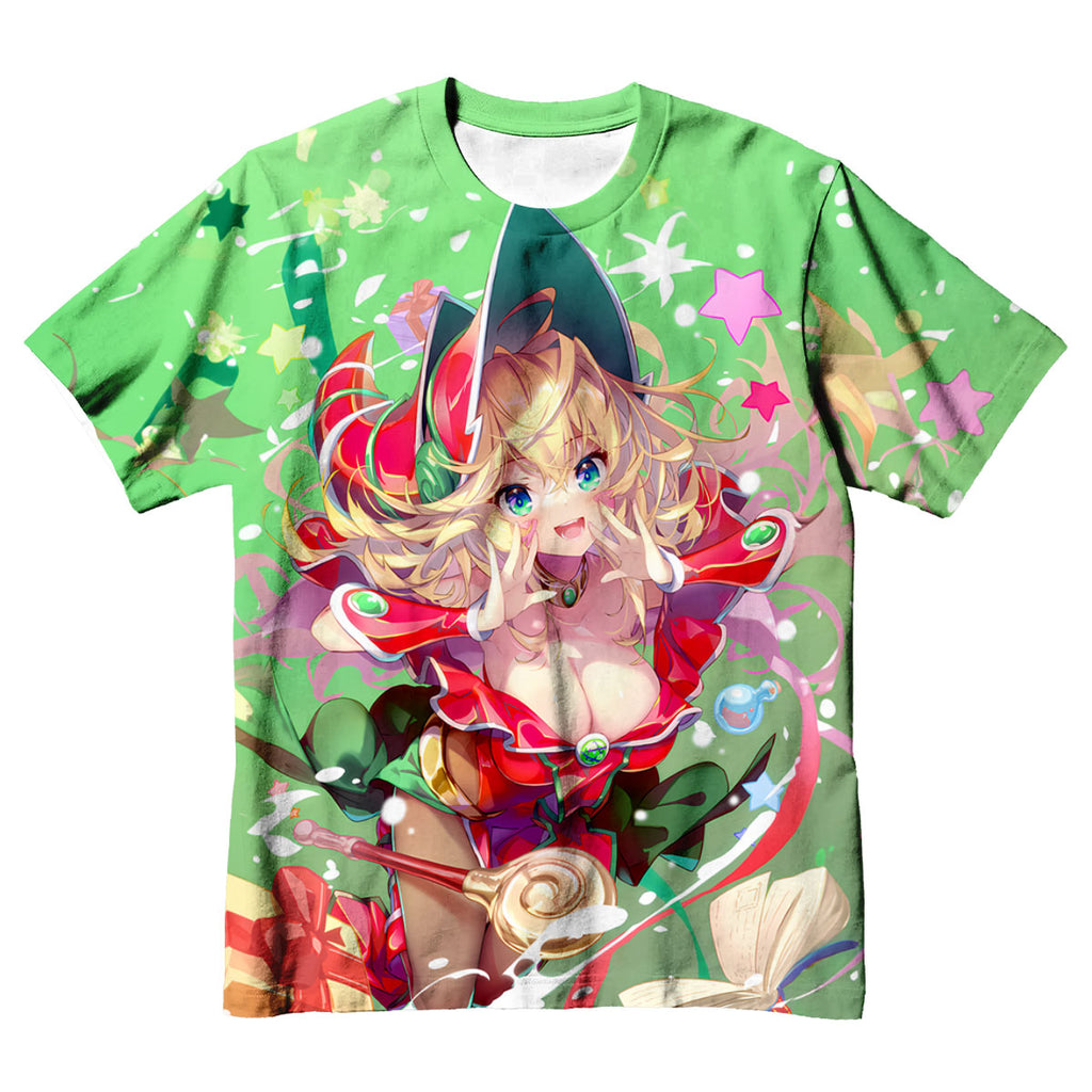 Yugioh Dark Magician Girl Green Festive Scene Anime Apparel
