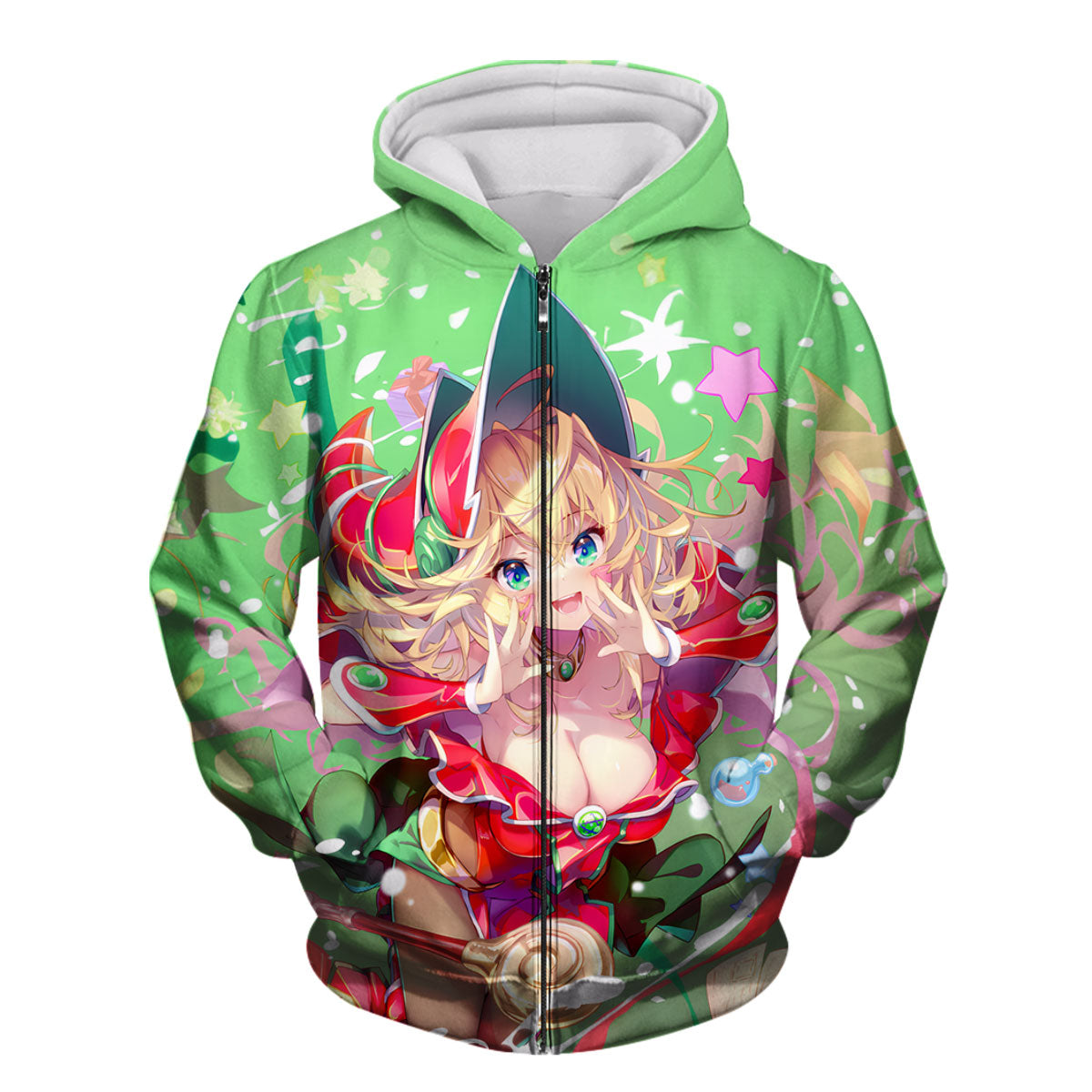 Yugioh Dark Magician Girl Green Festive Scene Anime Apparel