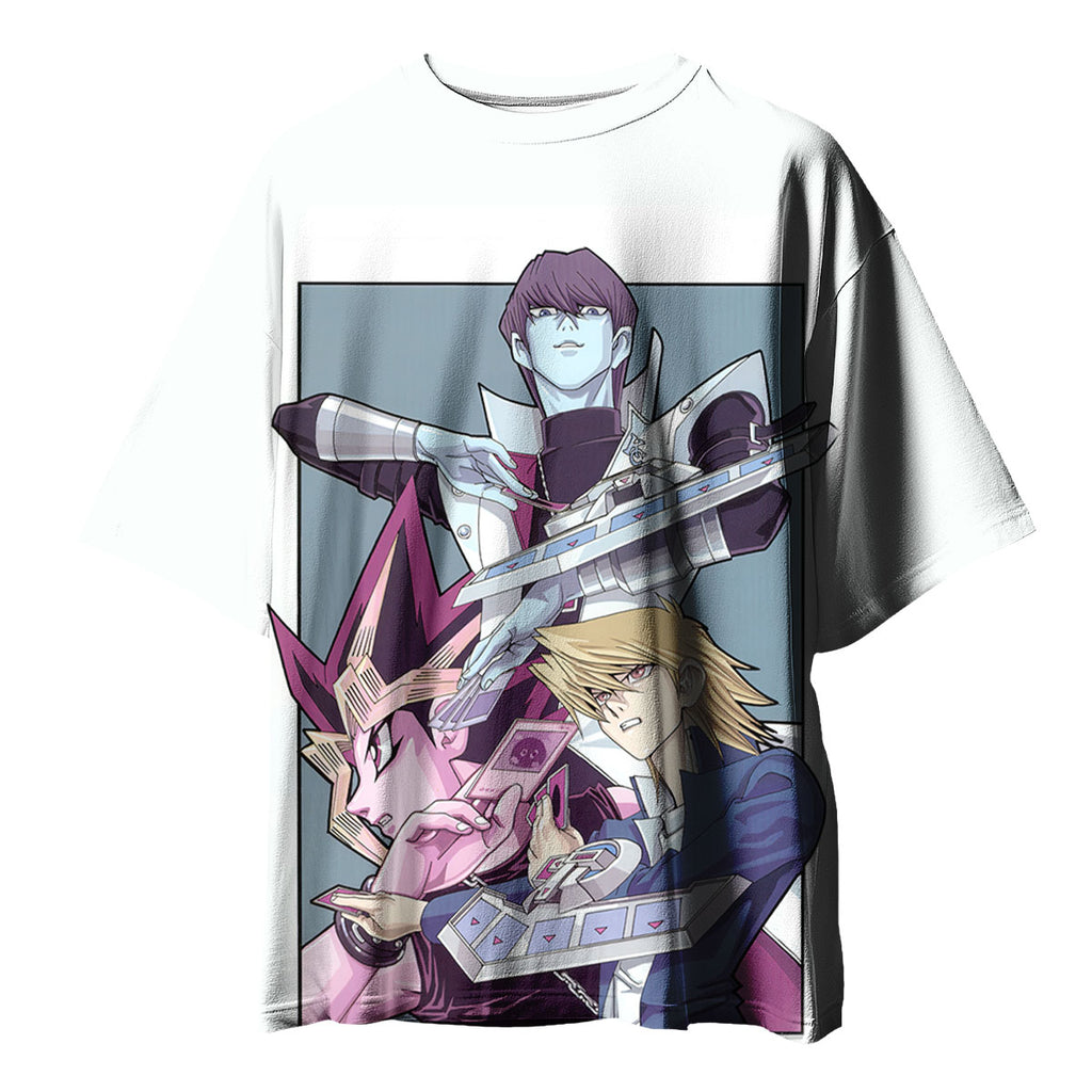Yugioh Dark Magician Holding Blue Card Standing Anime Apparel