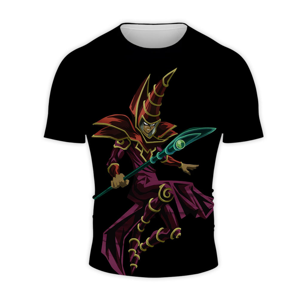Yugioh Dark Magician Holding Red Staff In Battle Anime Apparel