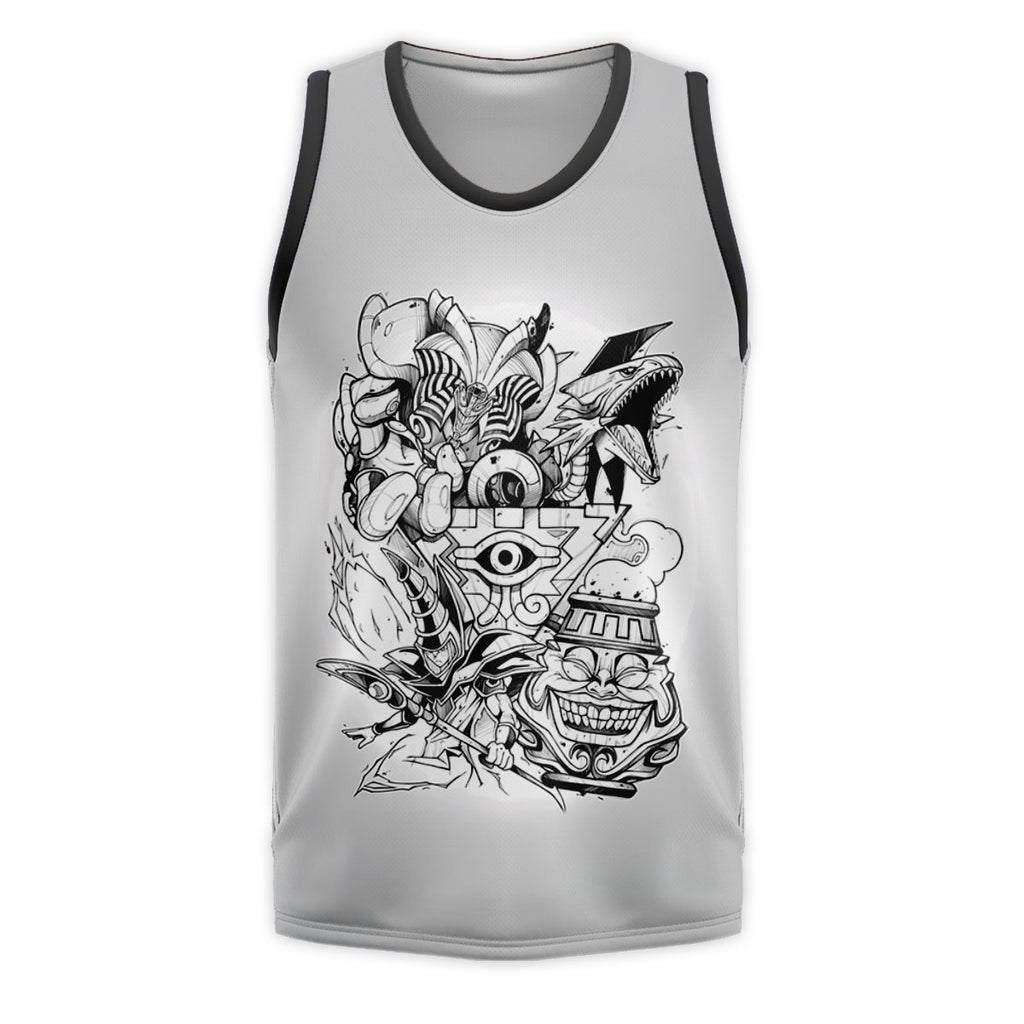 Yugioh Dark Magician Monochrome Combat Stance Illustration Anime Apparel