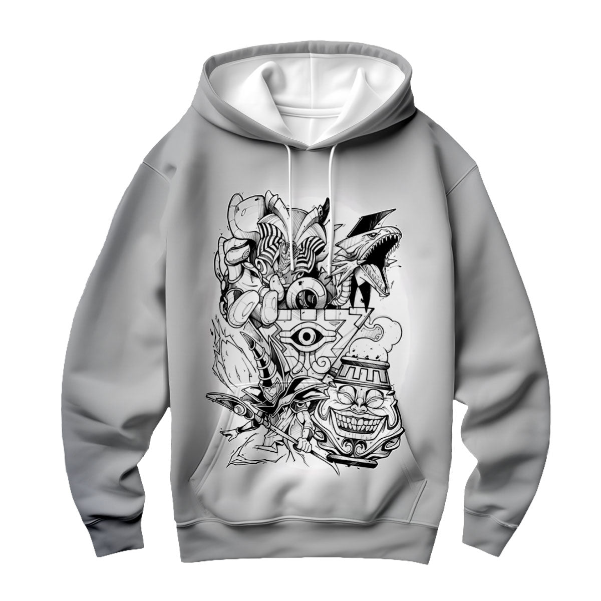 Yugioh Dark Magician Monochrome Combat Stance Illustration Anime Apparel