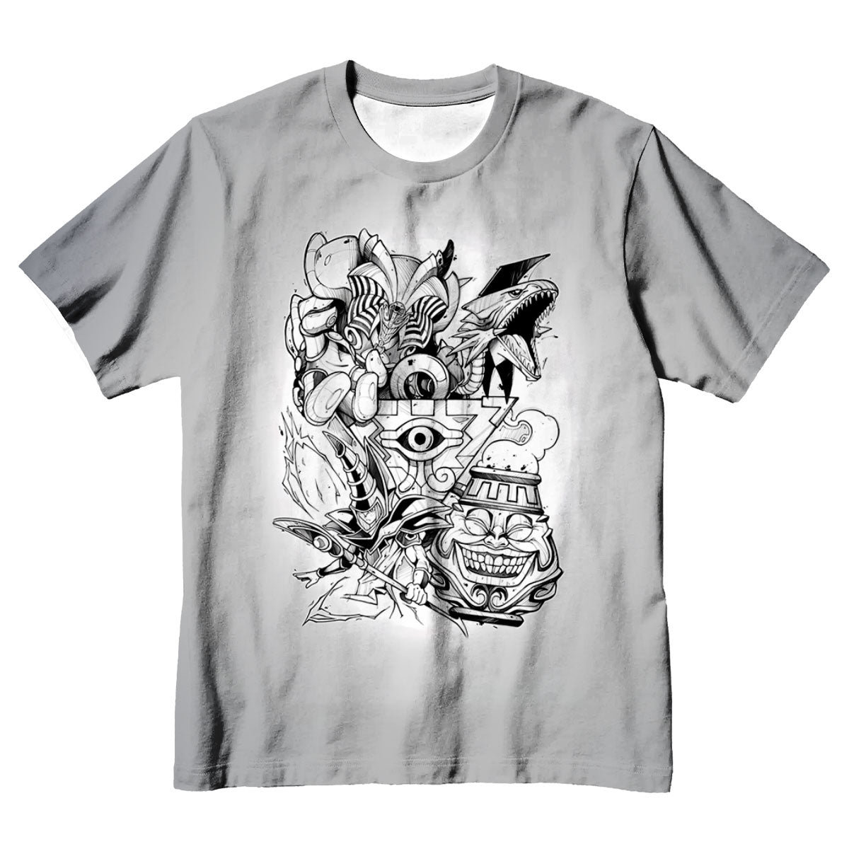 Yugioh Dark Magician Monochrome Combat Stance Illustration Anime Apparel