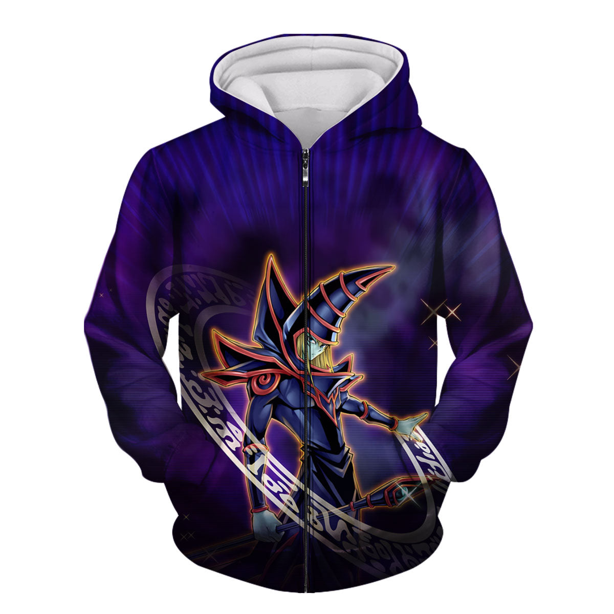 Yugioh Dark Magician Standing In Purple Magic Circle Anime Apparel