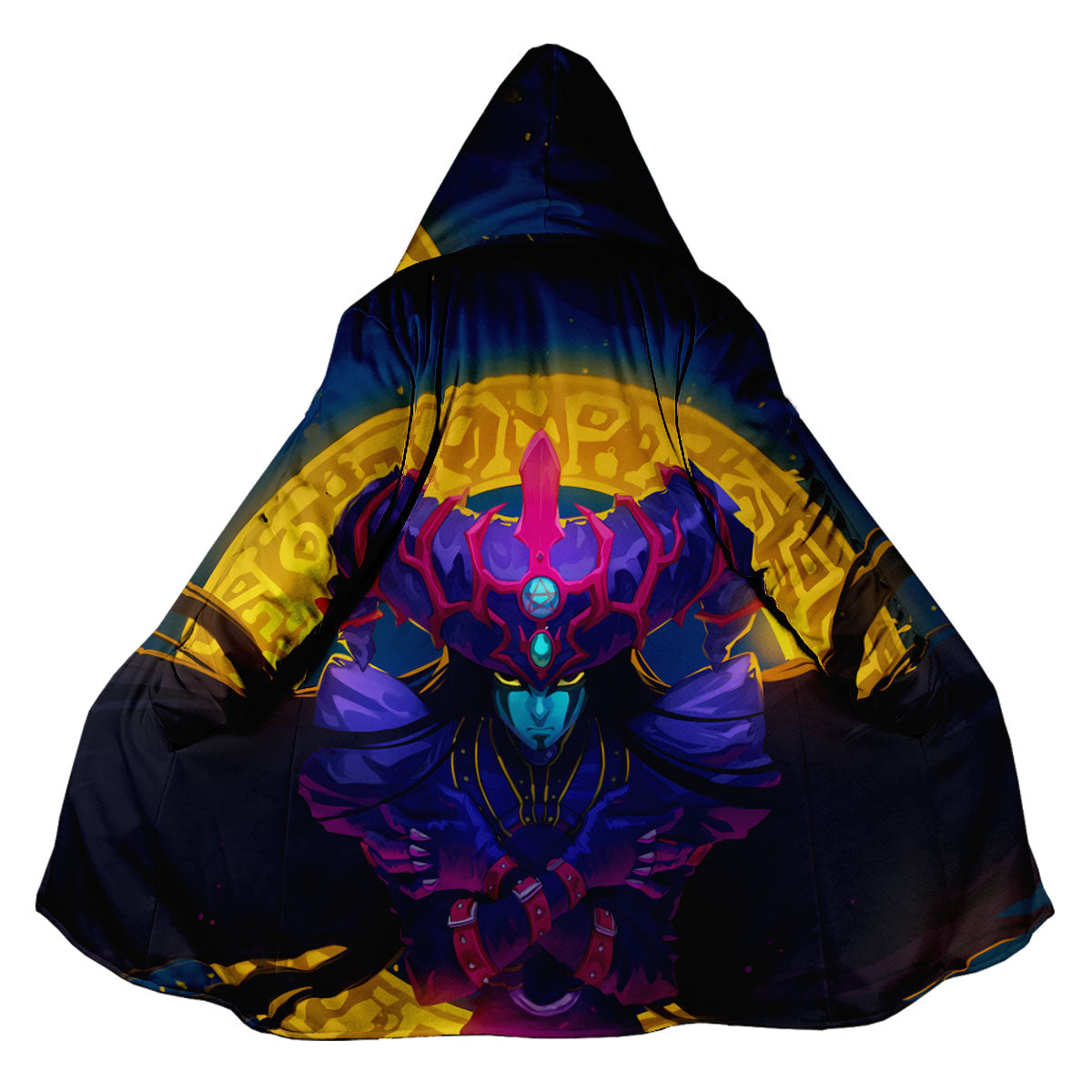 Yugioh Dark Magician Standing With Blue Mystic Symbols Anime Apparel