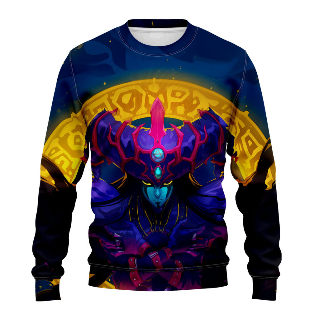 Yugioh Dark Magician Standing With Blue Mystic Symbols Anime Apparel