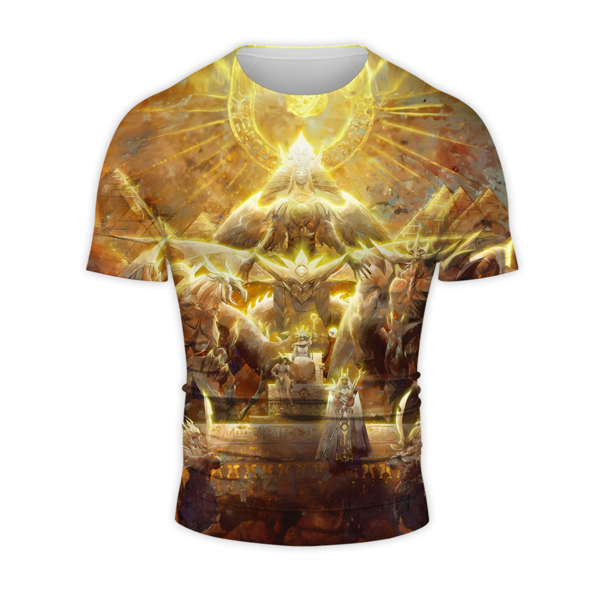Yugioh Egyptian God Cards Standing In Golden Radiance Anime Apparel