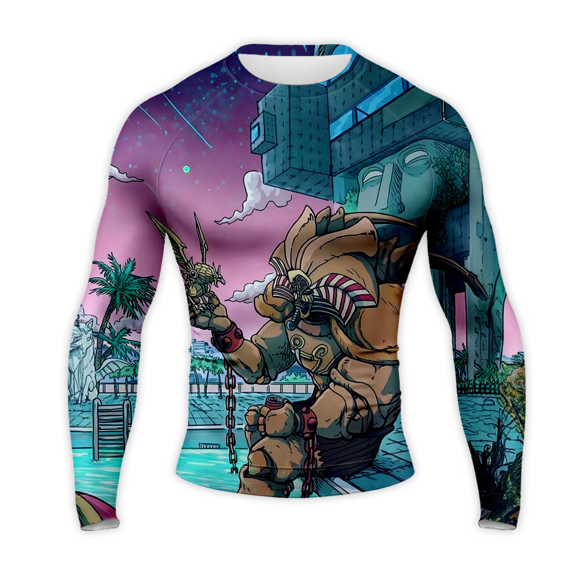Yugioh Exodia Sitting By Pink Poolside Anime Apparel