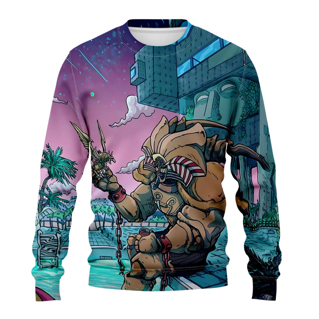 Yugioh Exodia Sitting By Pink Poolside Anime Apparel