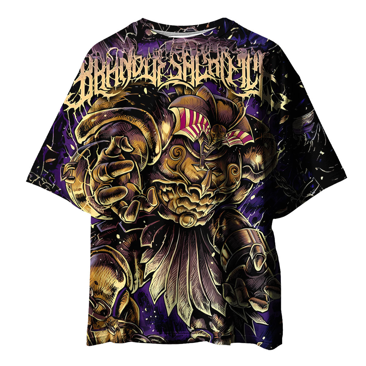 Yugioh Exodia Standing Amidst Deep Purple And Gold Anime Apparel