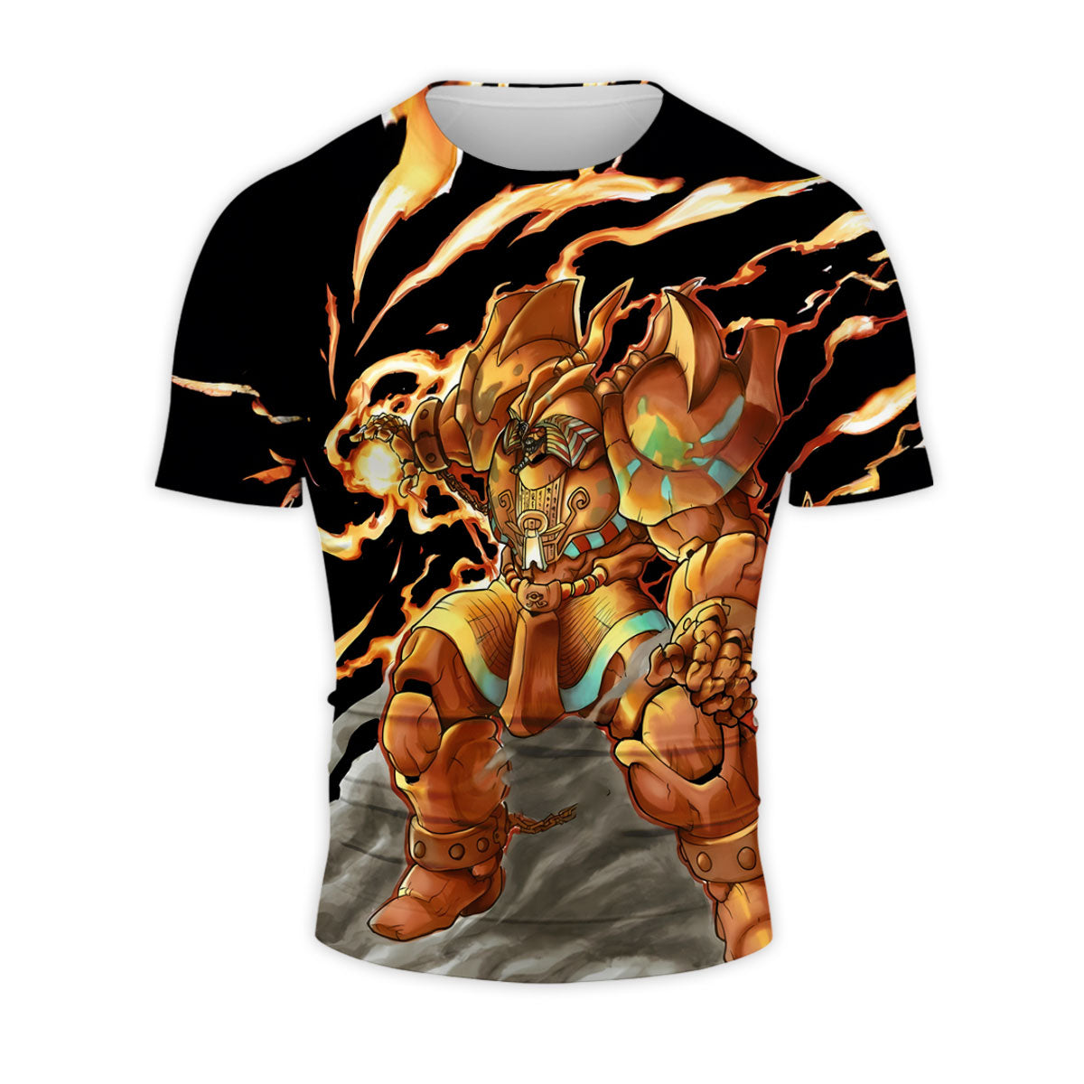 Yugioh Exodia Surrounded By Orange Flames Anime Apparel
