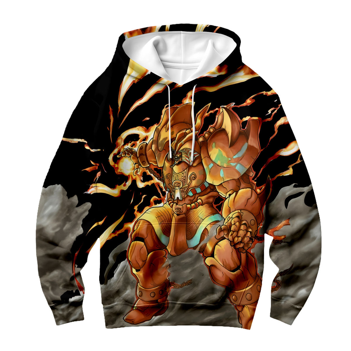 Yugioh Exodia Surrounded By Orange Flames Anime Apparel