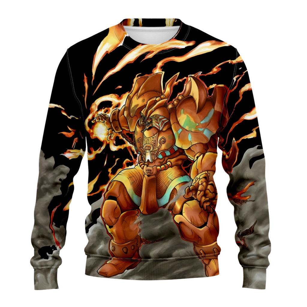 Yugioh Exodia Surrounded By Orange Flames Anime Apparel