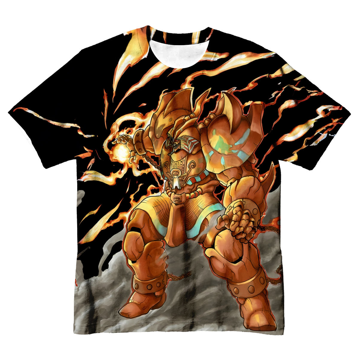 Yugioh Exodia Surrounded By Orange Flames Anime Apparel