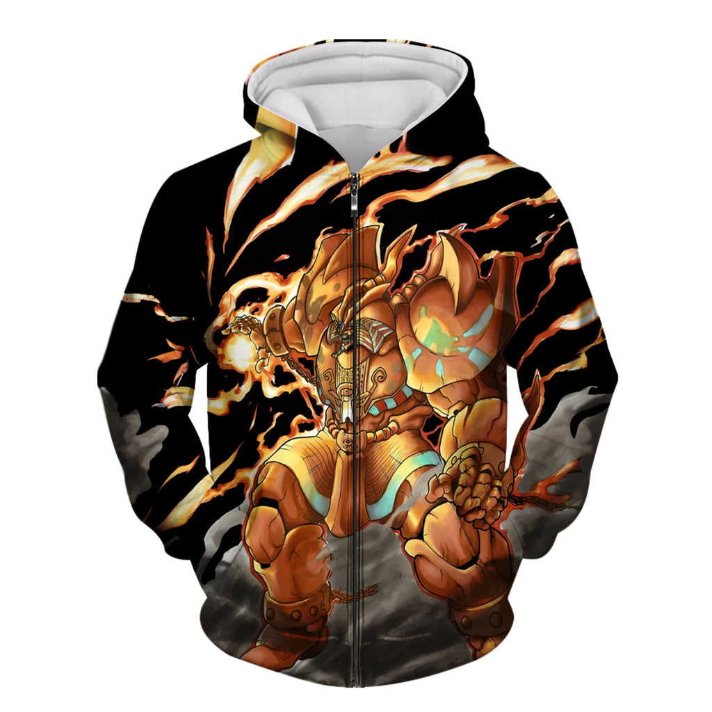 Yugioh Exodia Surrounded By Orange Flames Anime Apparel