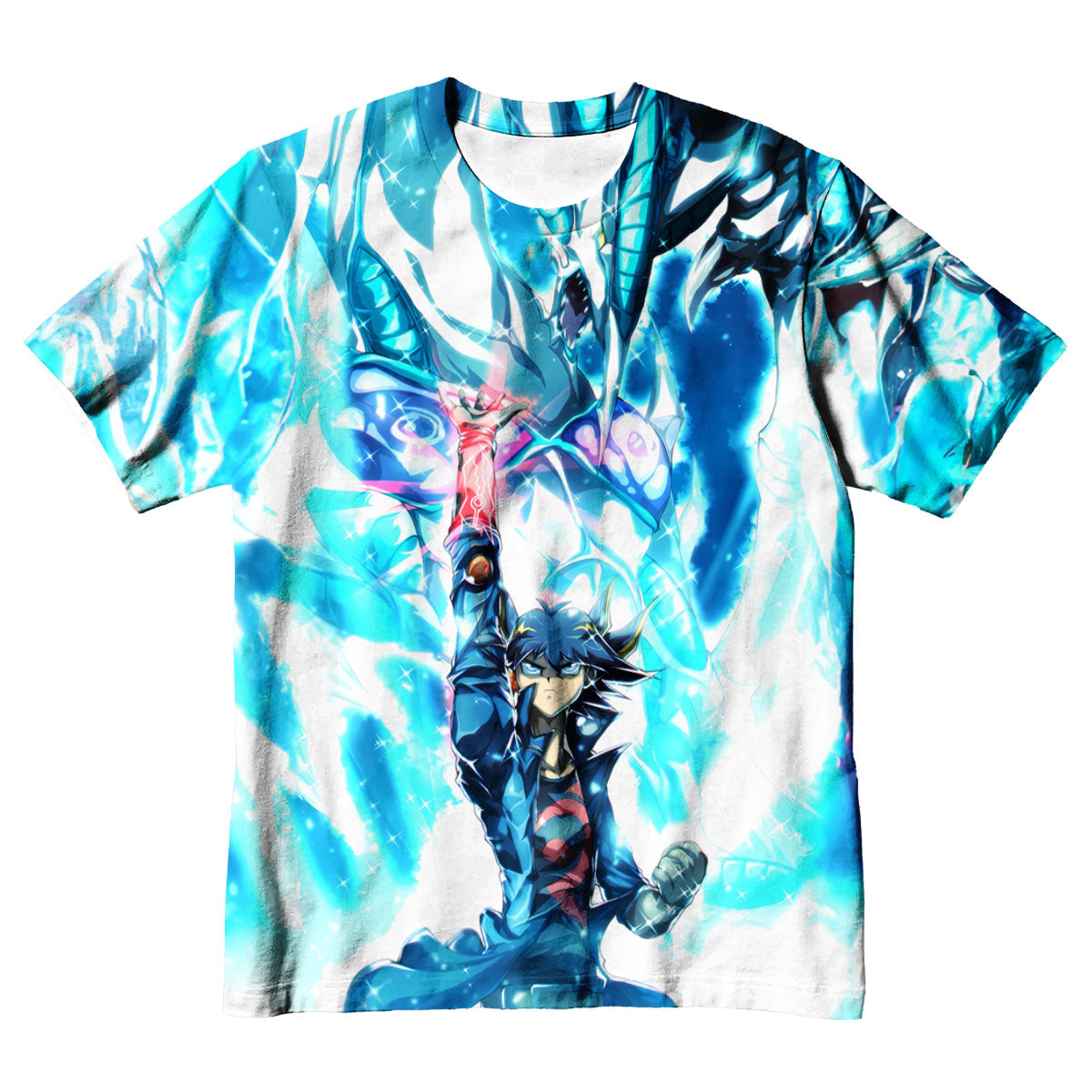 Yugioh Fudo Yusei With Stardust Dragon In Duel Anime Apparel