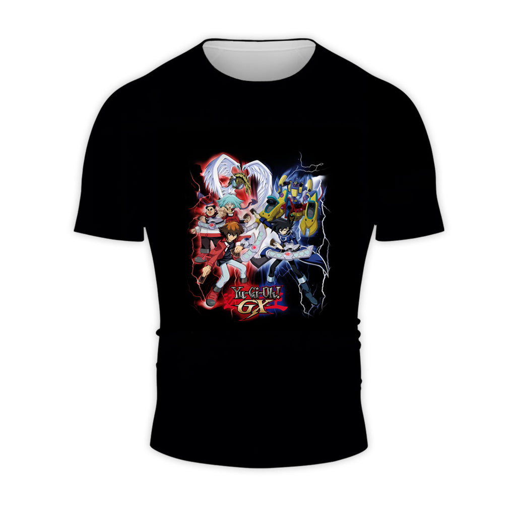 Yugioh Gx Jaden Yuki Showcasing Red And Blue Elemental Effects Anime Apparel