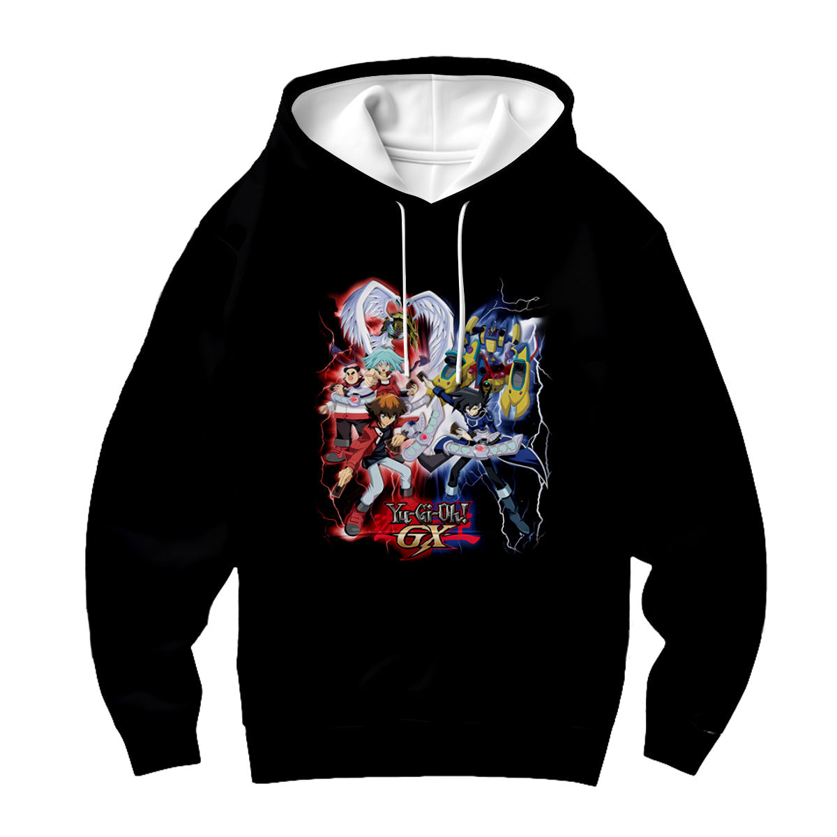 Yugioh Gx Jaden Yuki Showcasing Red And Blue Elemental Effects Anime Apparel