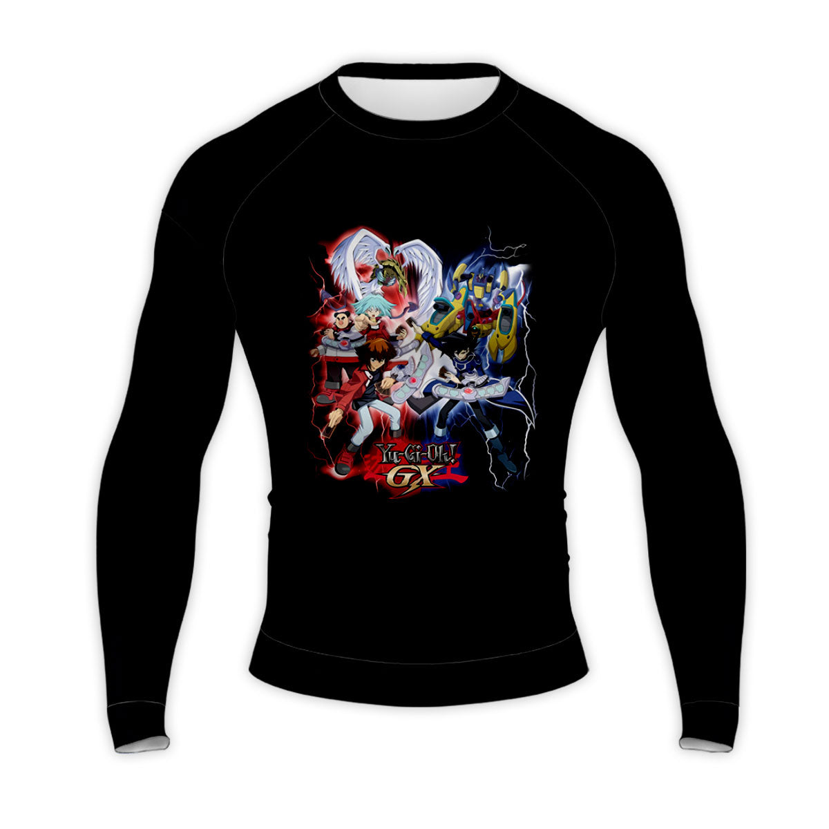 Yugioh Gx Jaden Yuki Showcasing Red And Blue Elemental Effects Anime Apparel