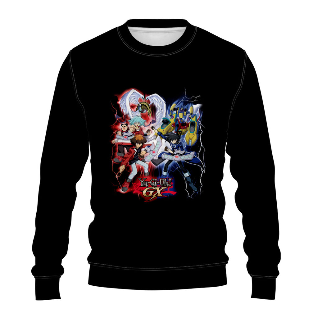 Yugioh Gx Jaden Yuki Showcasing Red And Blue Elemental Effects Anime Apparel