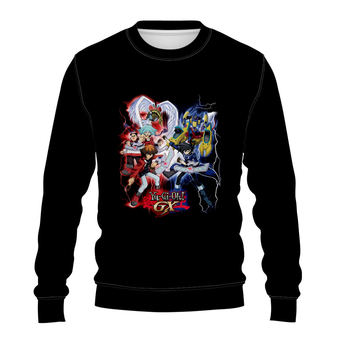 Yugioh Gx Jaden Yuki Showcasing Red And Blue Elemental Effects Anime Apparel
