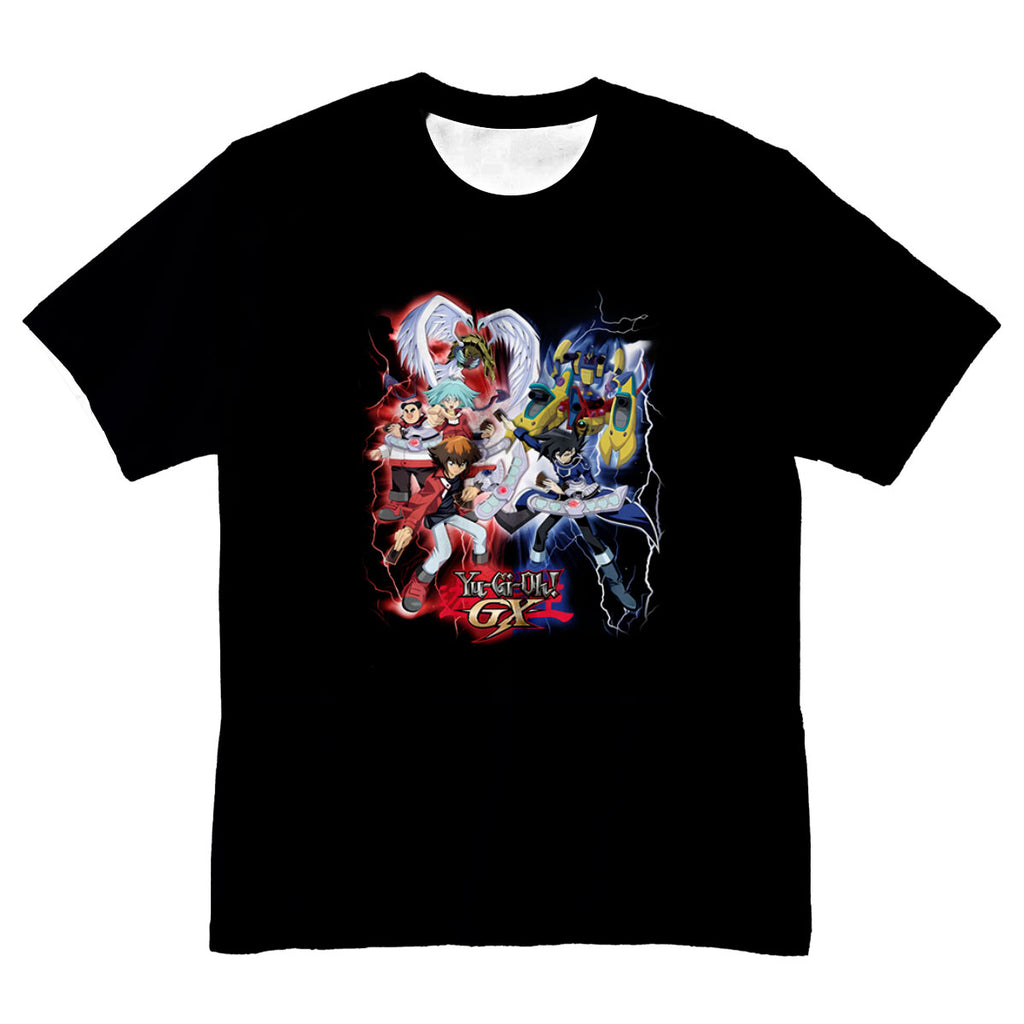 Yugioh Gx Jaden Yuki Showcasing Red And Blue Elemental Effects Anime Apparel