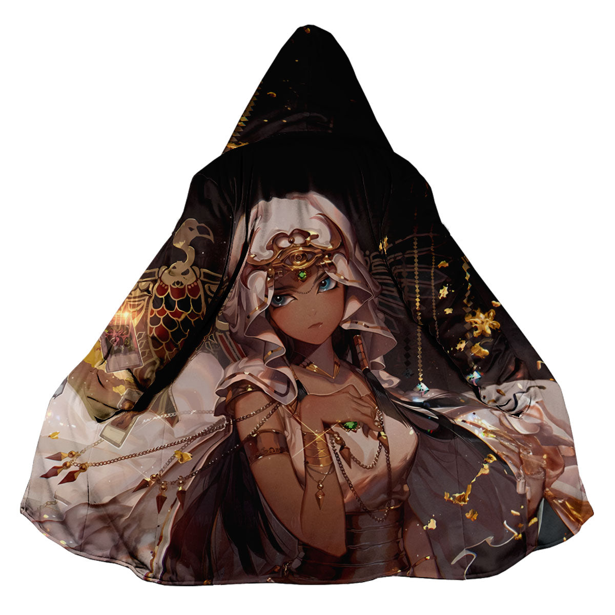 Yugioh Ishizu Holding Golden Card Standing Yugioh Anime Apparel