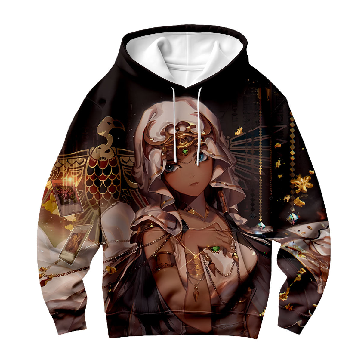 Yugioh Ishizu Holding Golden Card Standing Yugioh Anime Apparel