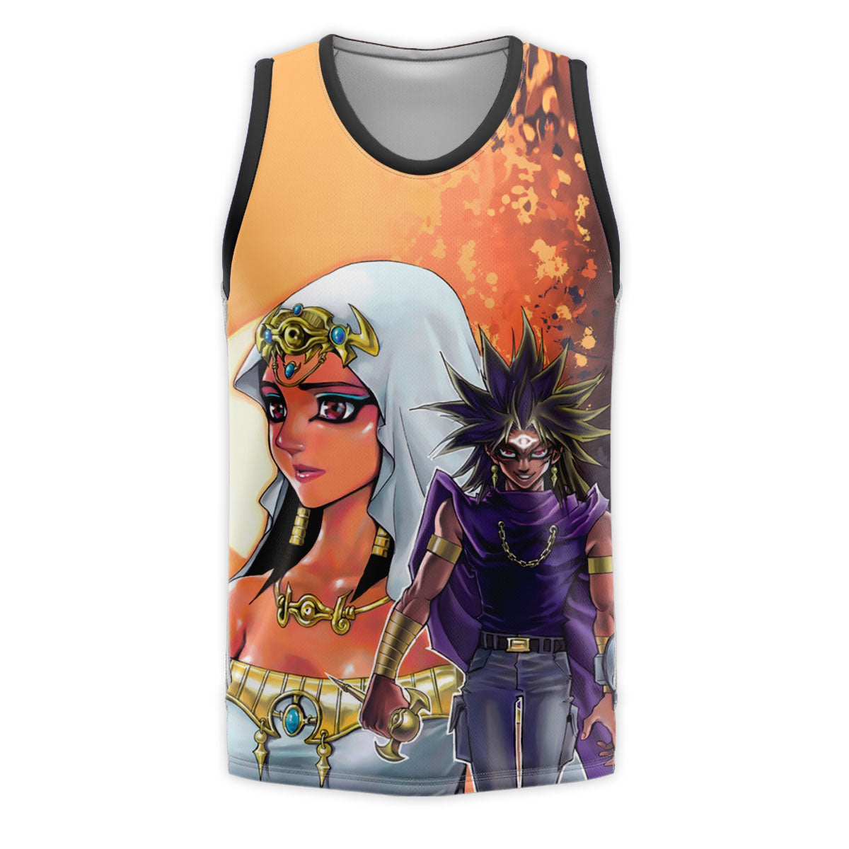 Yugioh Ishizu Ishtar And Marik Ishtar Standing In Battle Anime Apparel