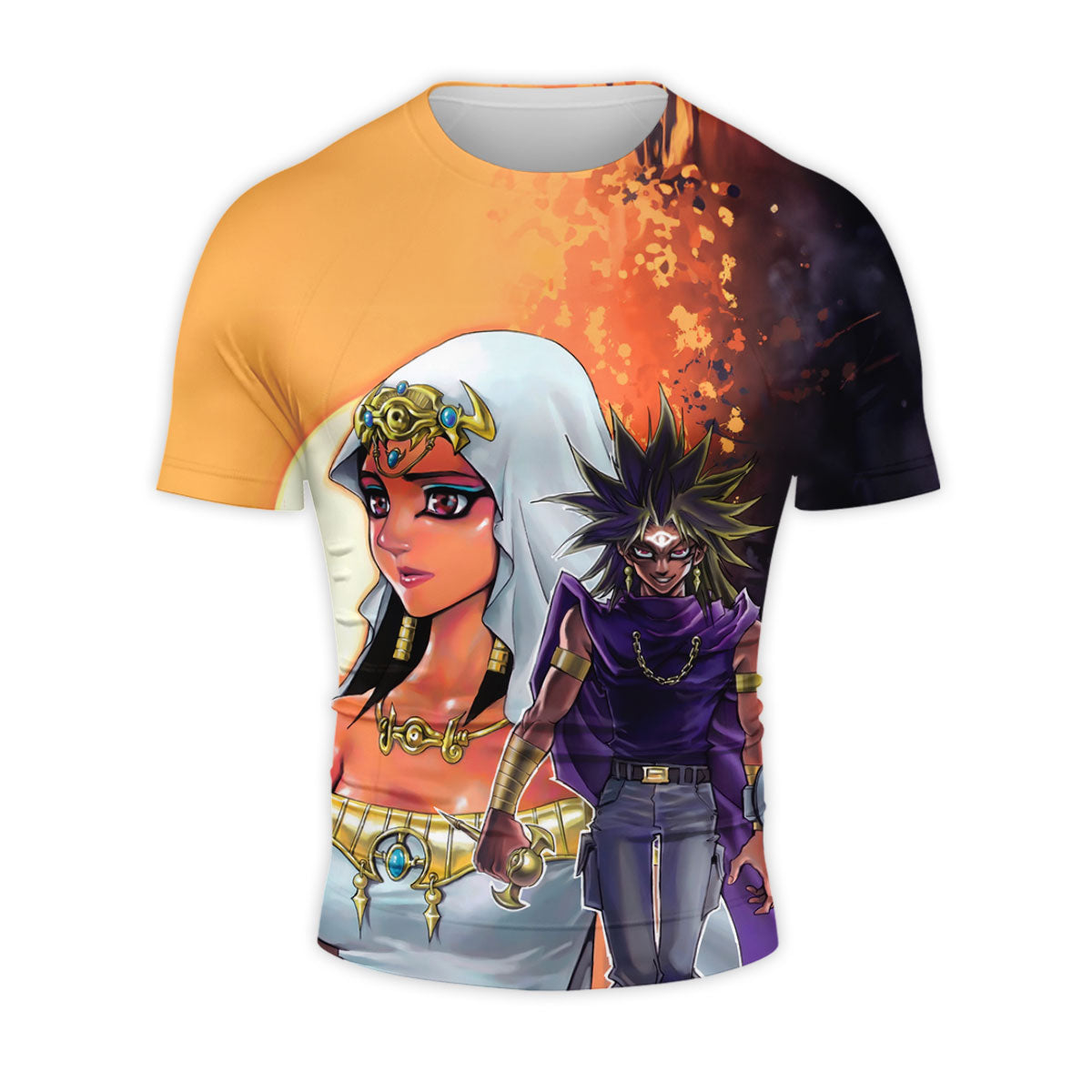 Yugioh Ishizu Ishtar And Marik Ishtar Standing In Battle Anime Apparel