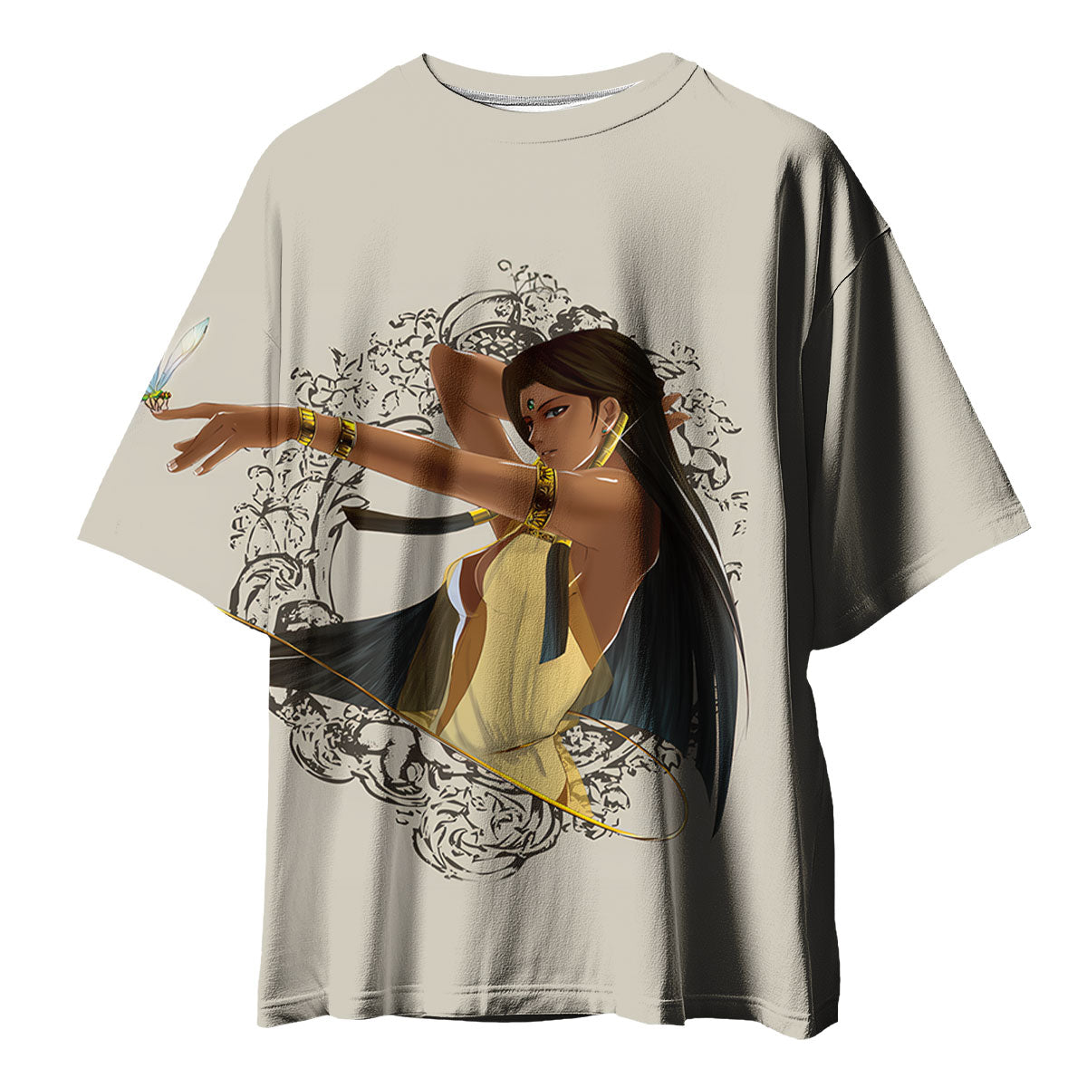 Yugioh Ishizu Ishtar Standing Beside Beige Dragonfly Anime Apparel