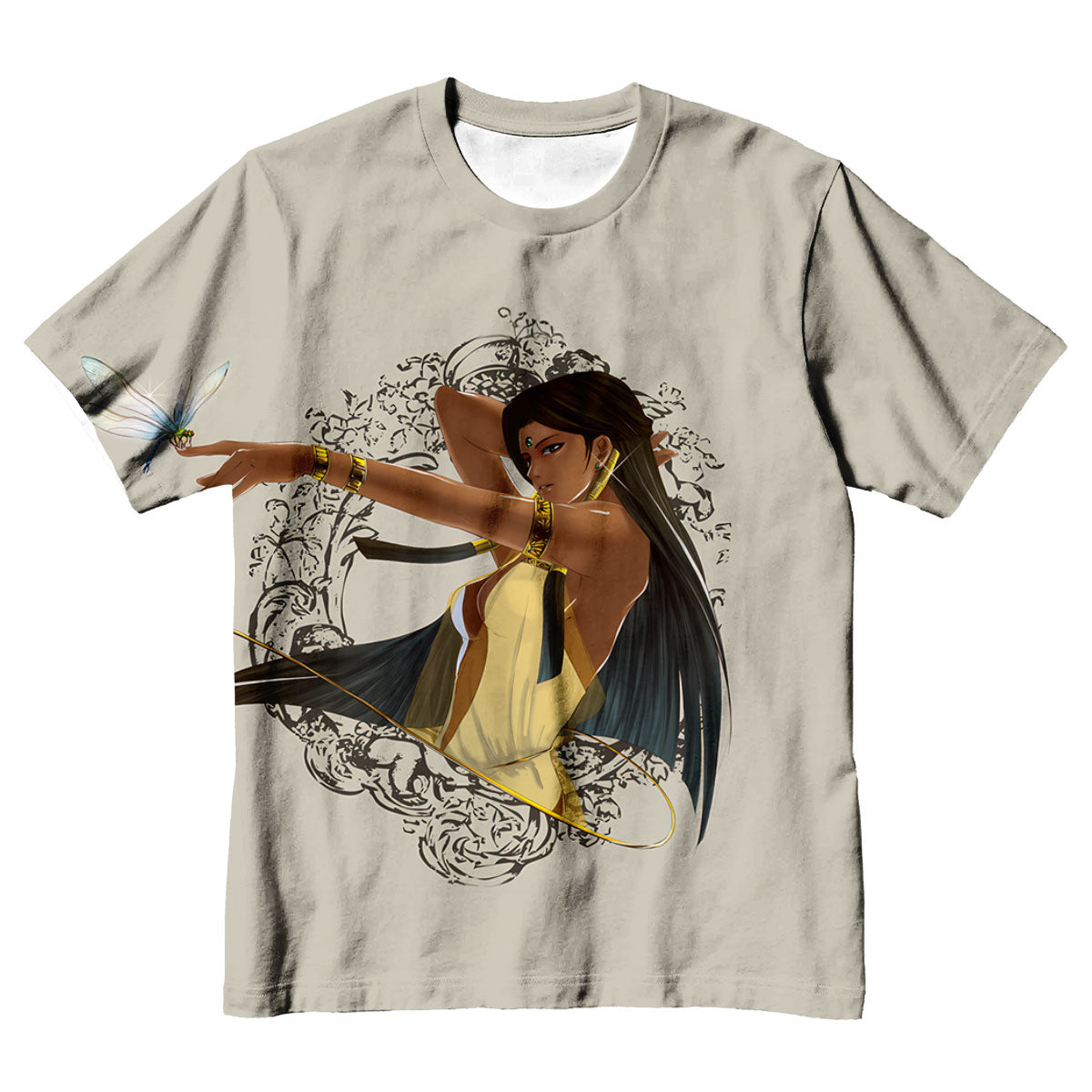 Yugioh Ishizu Ishtar Standing Beside Beige Dragonfly Anime Apparel