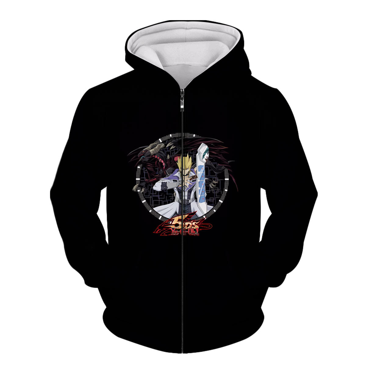 Yugioh Jack Atlas Inside Black Circular Frame Anime Apparel