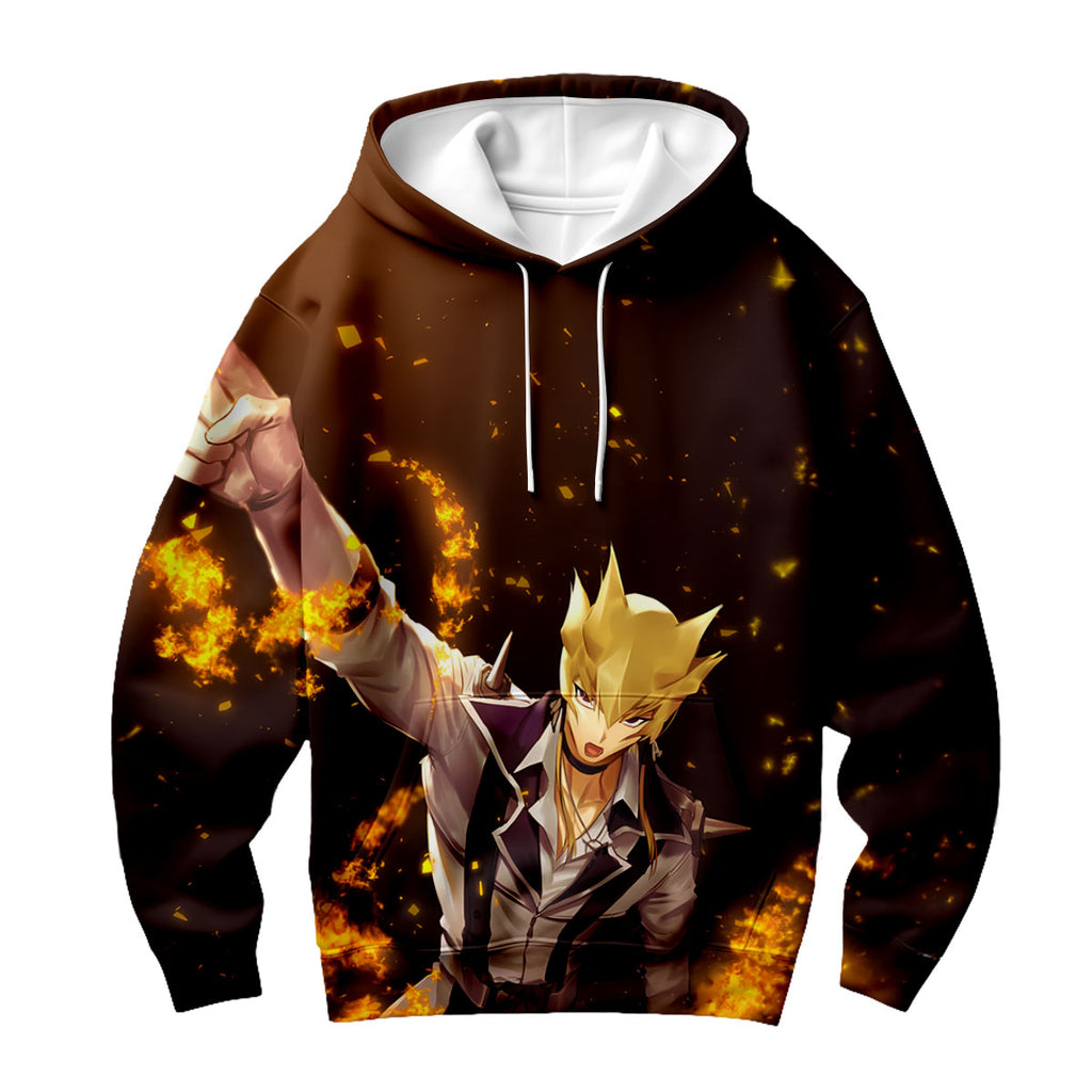Yugioh Jack Atlas Pointing At Flaming Object Anime Apparel