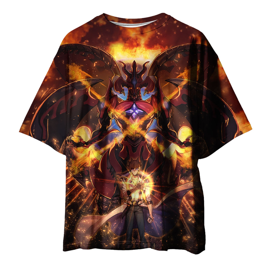 Yugioh Jack Atlas Summoning Red Dragon In Duel Anime Apparel