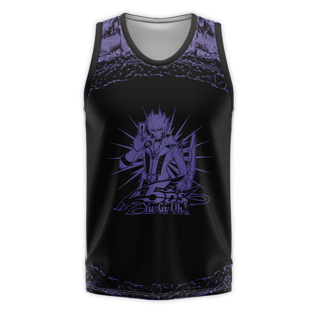 Yugioh! Jack Atlas Surrounded By Glowing Purple Circle Anime Apparel