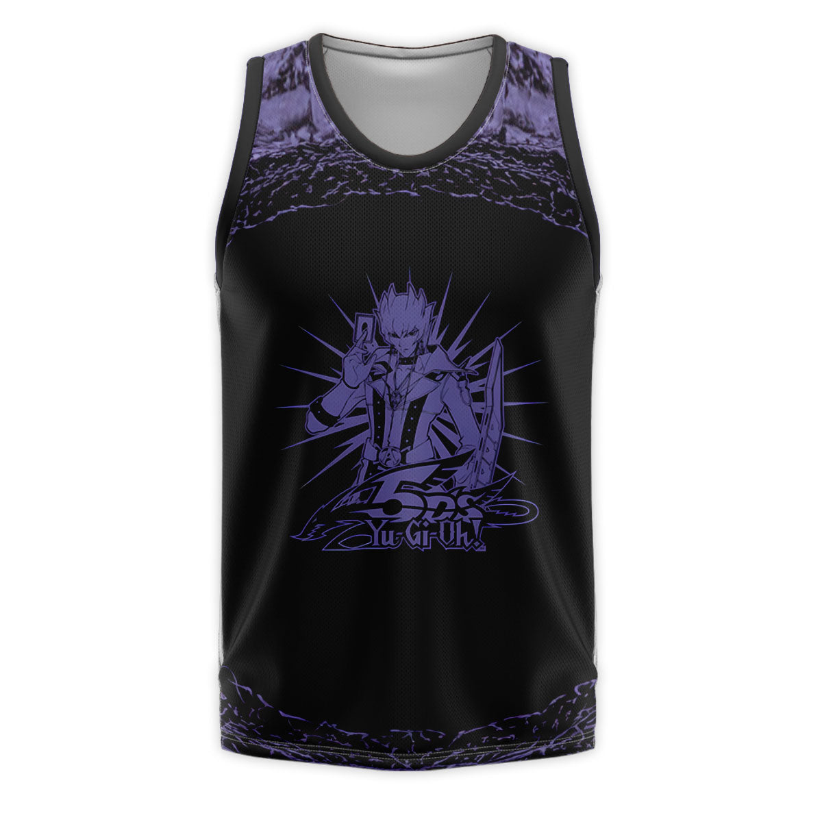 Yugioh! Jack Atlas Surrounded By Glowing Purple Circle Anime Apparel