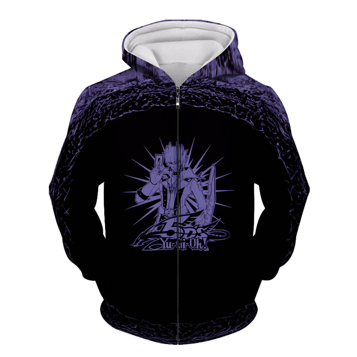 Yugioh! Jack Atlas Surrounded By Glowing Purple Circle Anime Apparel