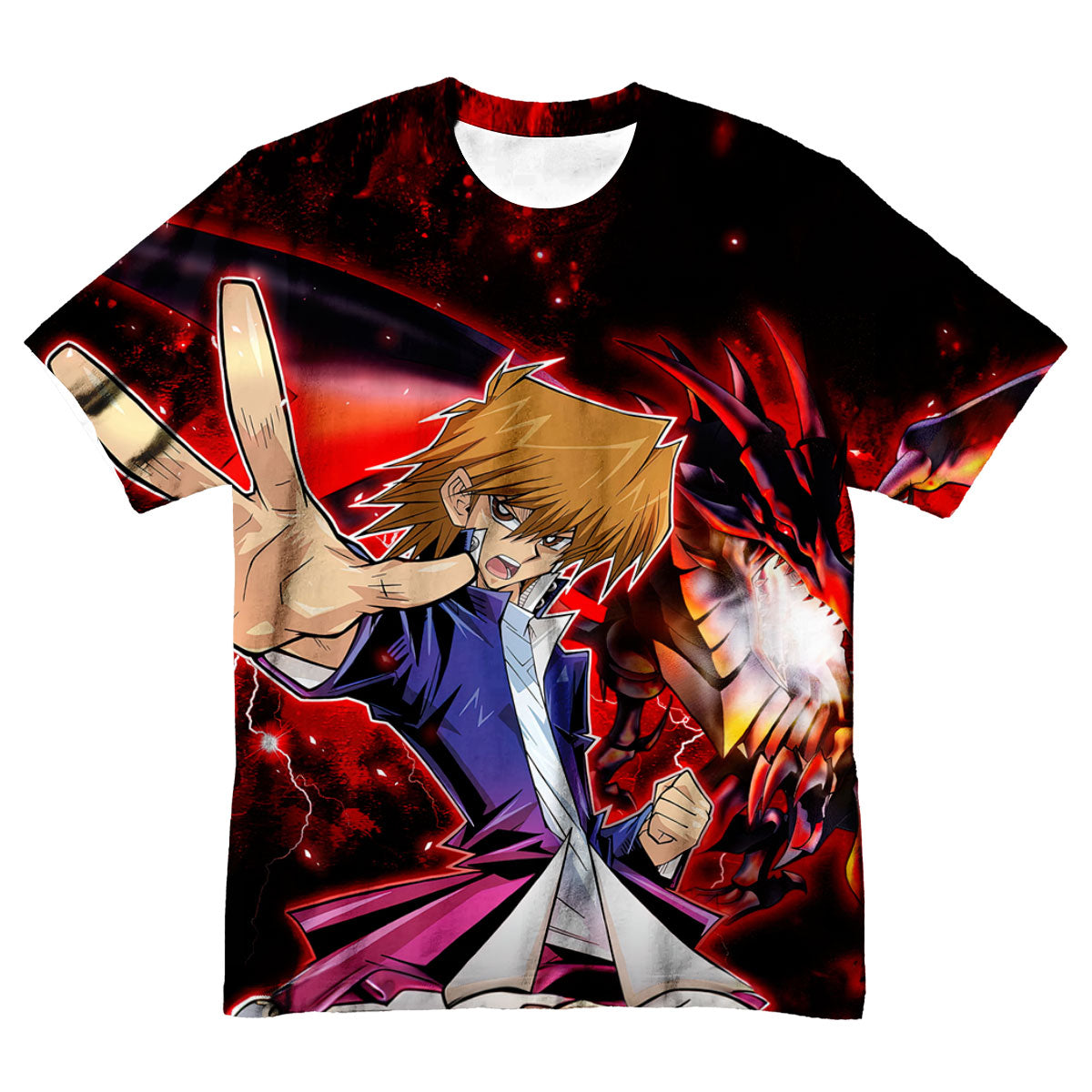 Yugioh Jonouchi Battling Red Dragon Furious Rage Anime Apparel