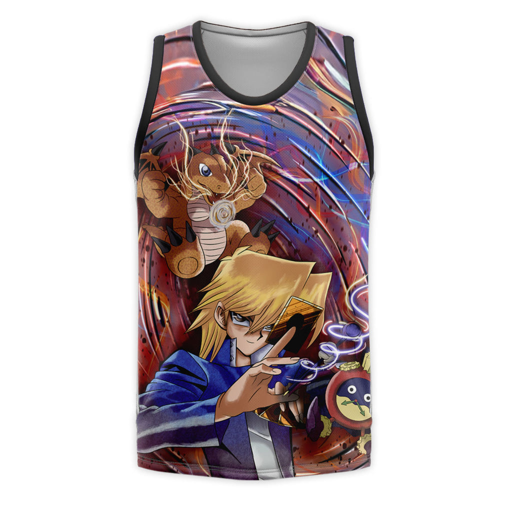 Yugioh Jonouchi With Red Dragon In Battle Anime Apparel